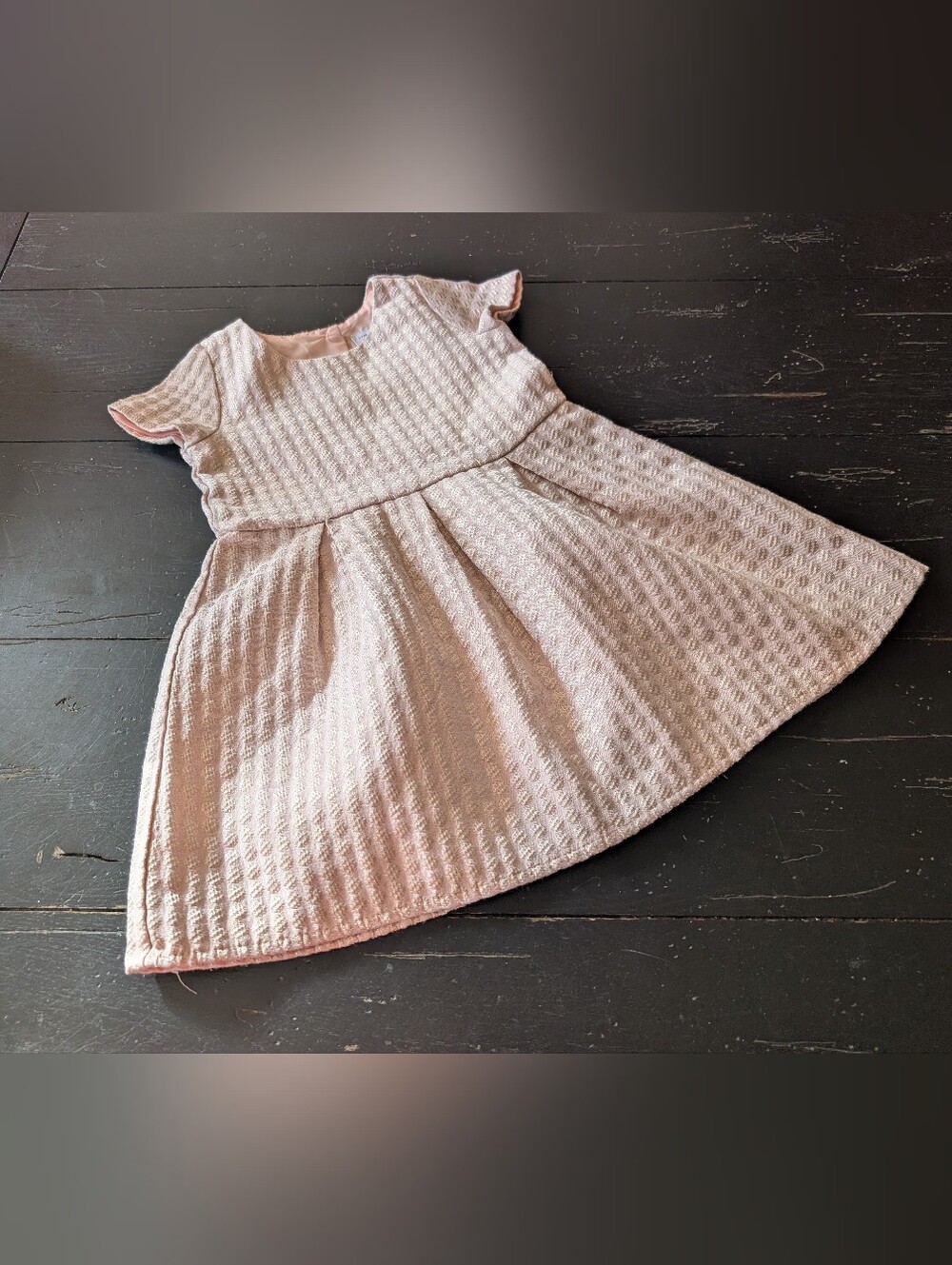 Children's Place Toddler Girl Metallic Jacquard Party Dress 4T Holiday Church